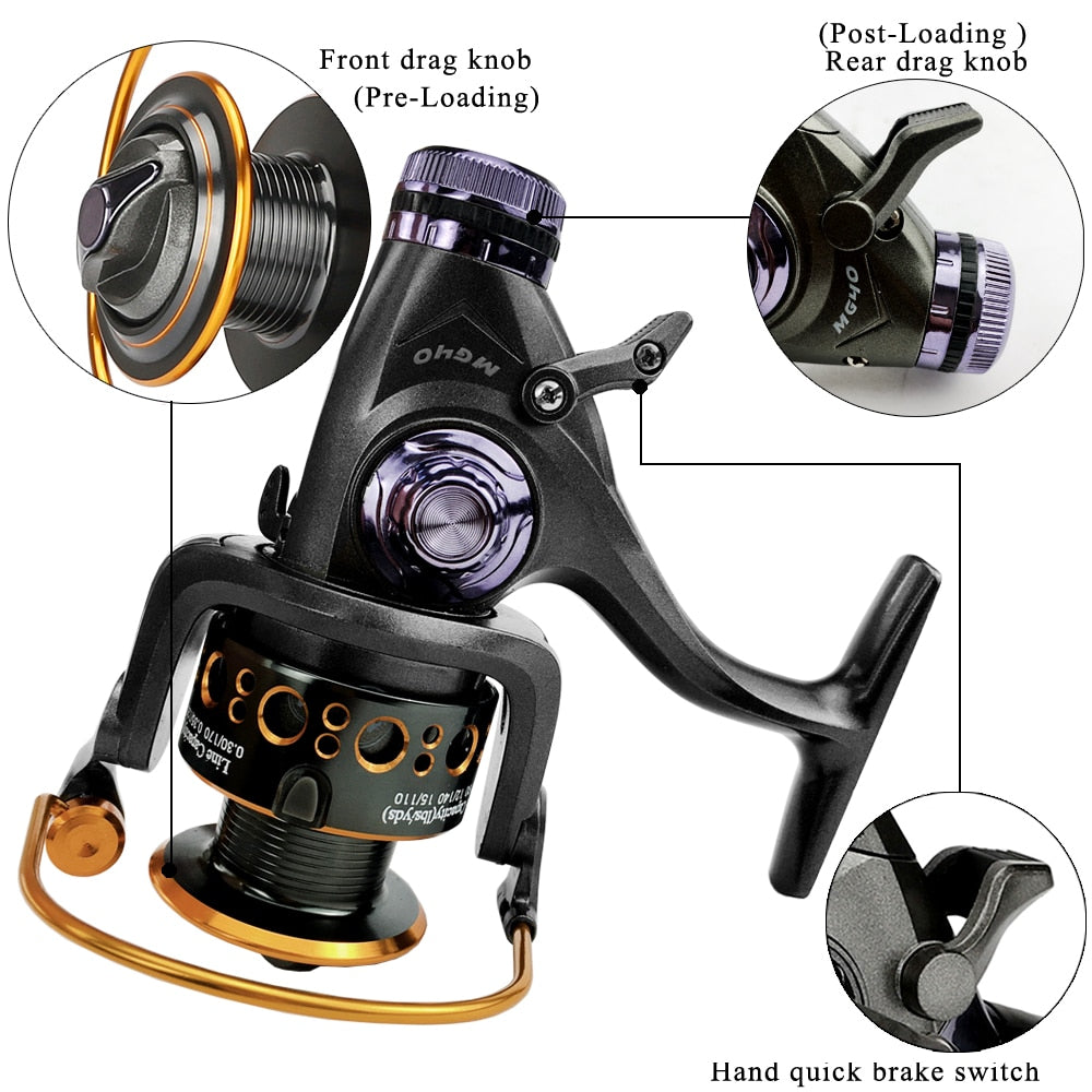 Fishing Reel Carp Spinning Reel Front And Rear