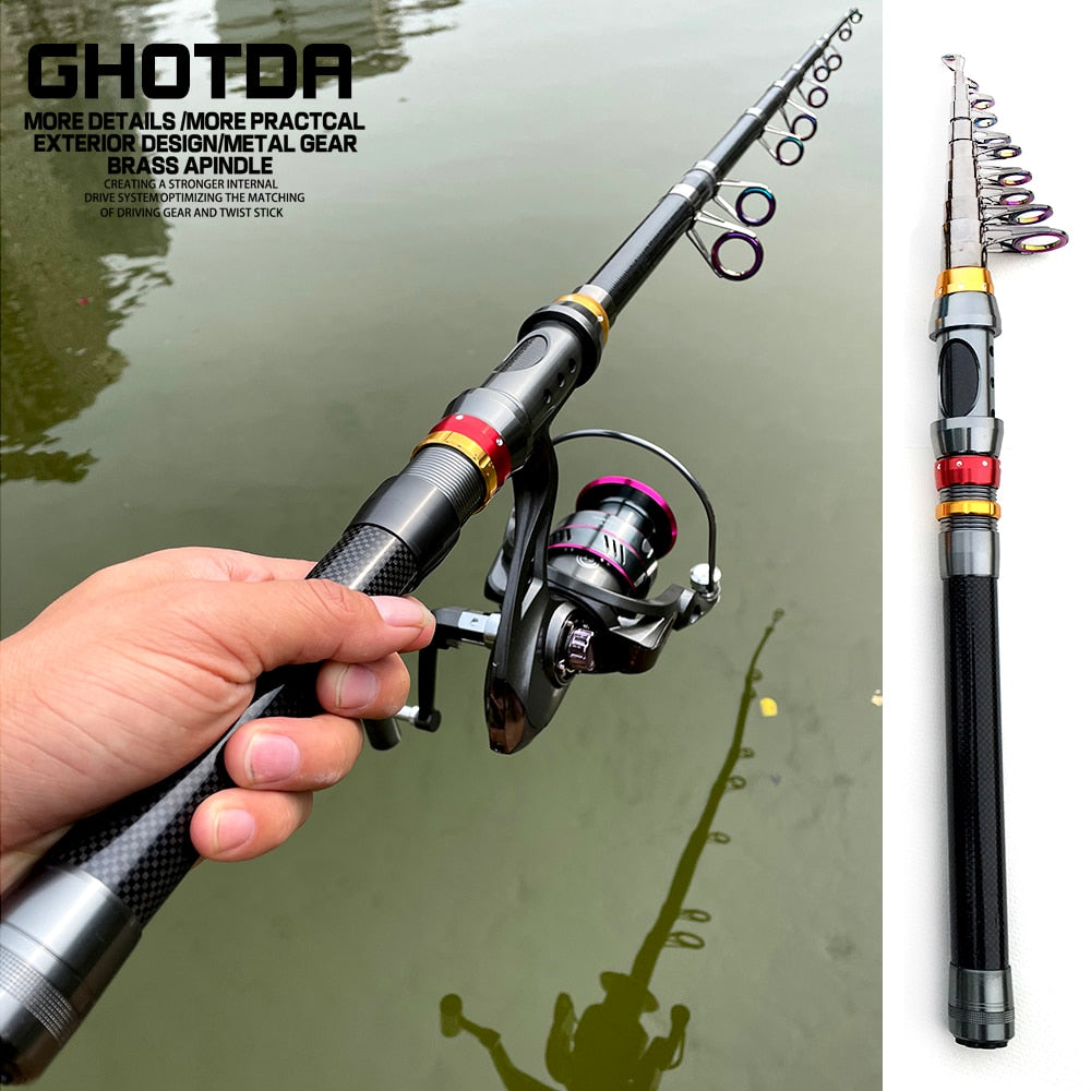 Fishing Rod And Reel Combo Set Spinning