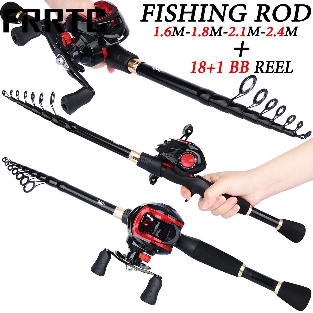 Telescopic Fishing Rod and Reel