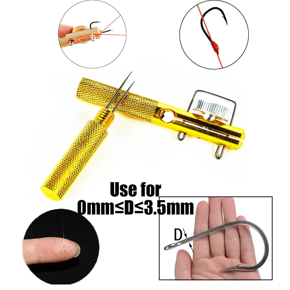 Full Metal Fishing Hook Knotting Tool & Tie Hook