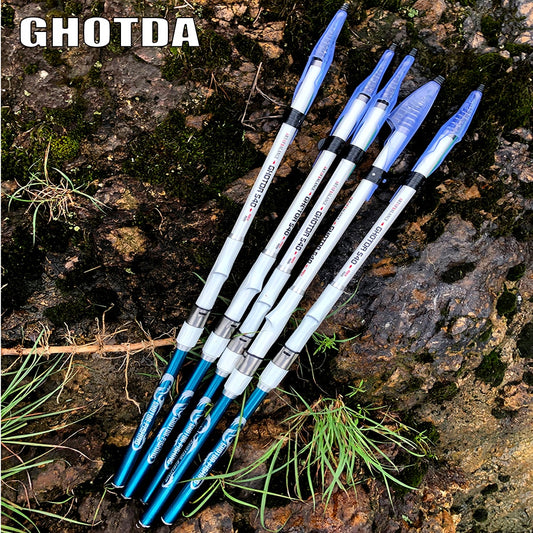 Ghotda Carbon Fiber Spinning Fishing Rod Power Telescopic Rock Fishing