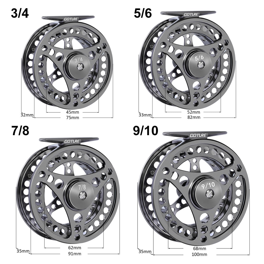 Goture Fly Fishing Reel CNC Machined