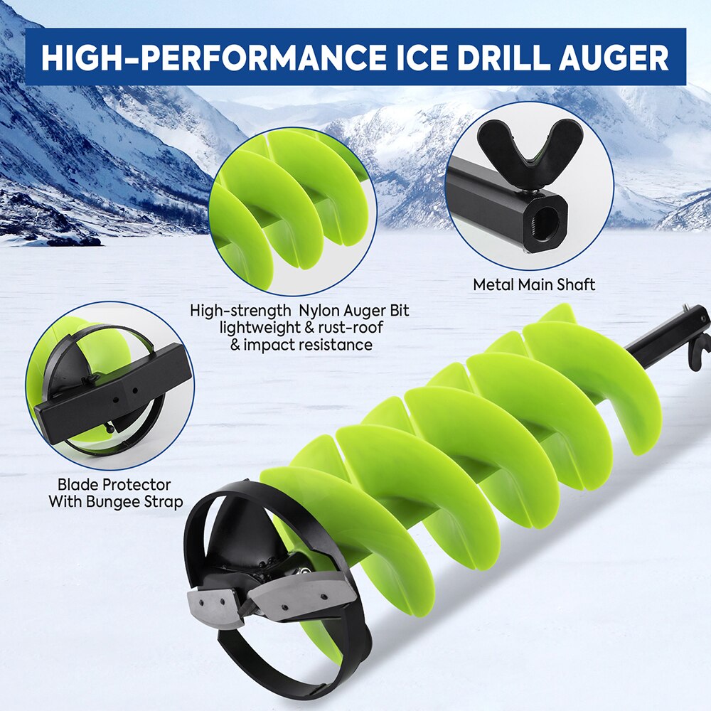 Ice Drill Auger 18cm Diameter 104cm Depth