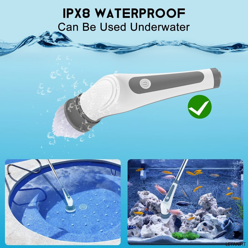 Ipx8 Electric Aquarium Cleaning Brushes Fish Tank Electric Scrubber