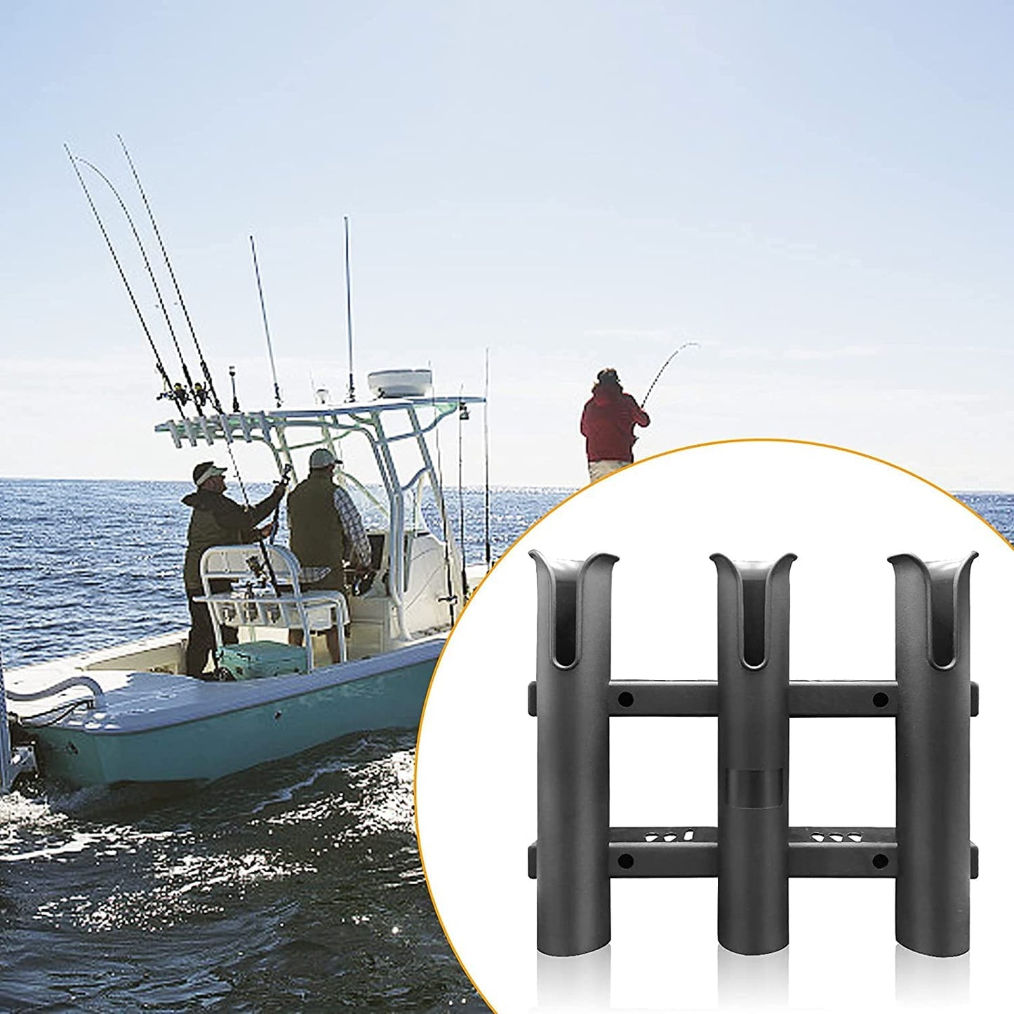 Three Pole Side Mount Rod Holder Fishing Tool