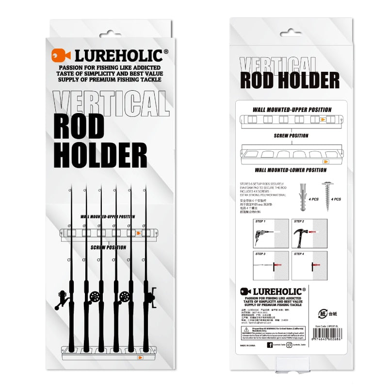 Lureholic Fishing Vertical 6-rod Rack