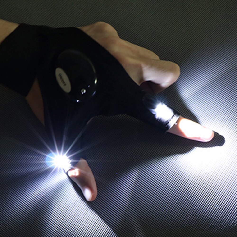 Waterproof Fishing Gloves Flashlight Hunting