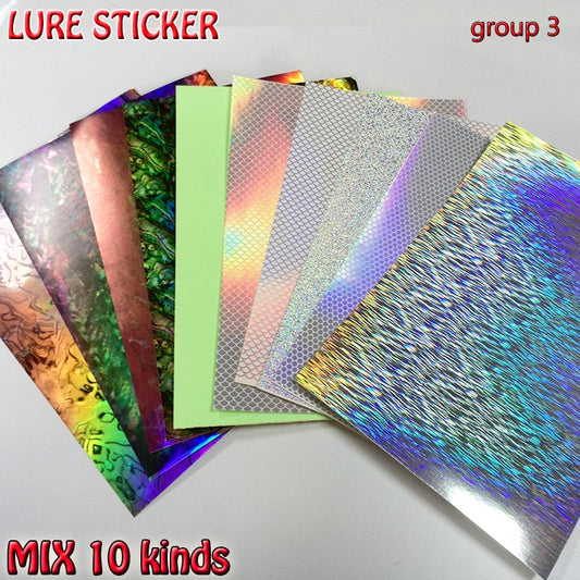 10 Kinds Lure Stickers Fish Scale Skin