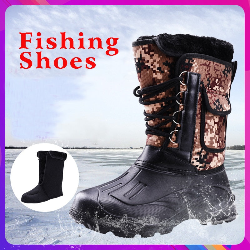 Men Winter Boots Warm Waterproof Sneakers for Fishing