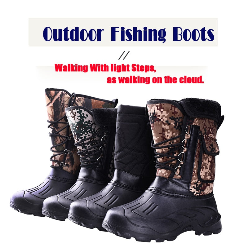 Men Winter Boots Warm Waterproof Sneakers for Fishing