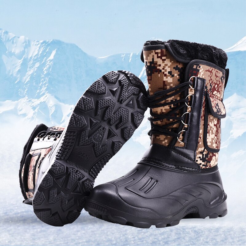 Men Winter Boots Warm Waterproof Sneakers for Fishing