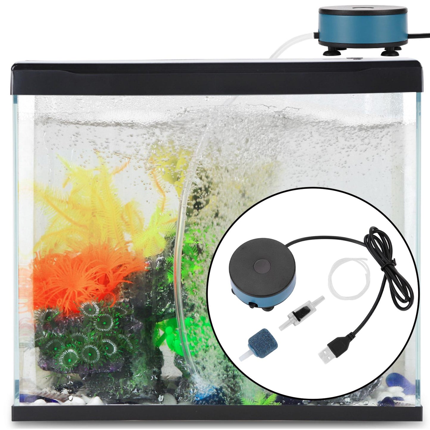 Mini Aquarium USB Charging 5V Air Compressor