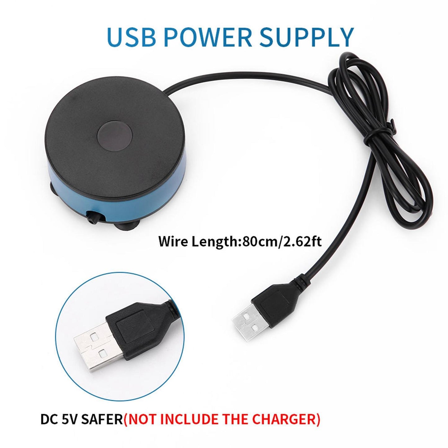 Mini Aquarium USB Charging 5V Air Compressor