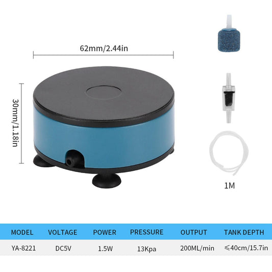 Mini Aquarium USB Charging 5V Air Compressor