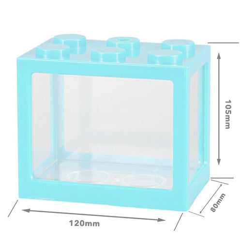 Mini Fish Tank Aquarium Creative Building Block Fish Cylinder