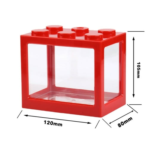 Mini Fish Tank Aquarium Creative Building Block Fish Cylinder