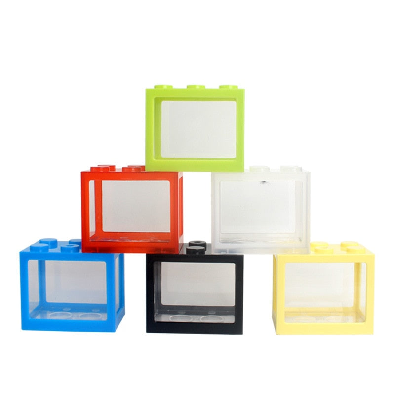 Mini Fish Tank Betta Mini Aquarium Creative Building Block Home Office