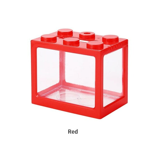 Mini Fish Tank Reptile Pet Box Stackable Aquarium Creative Building