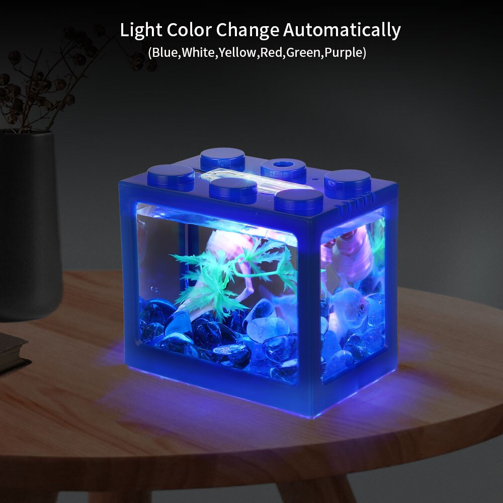 Mini Fish Tank Reptile Pet Box Stackable Aquarium Creative Building