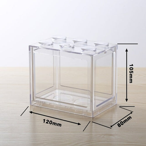 Mini Multicolor Stackable Building Blocks Ecological Creative Aquarium