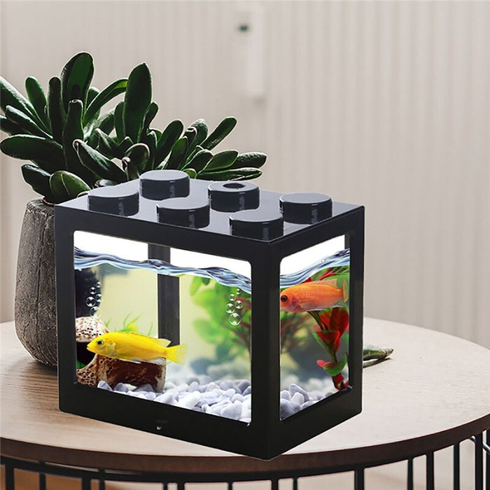 Mini Multicolor Stackable Building Blocks Ecological Creative Aquarium