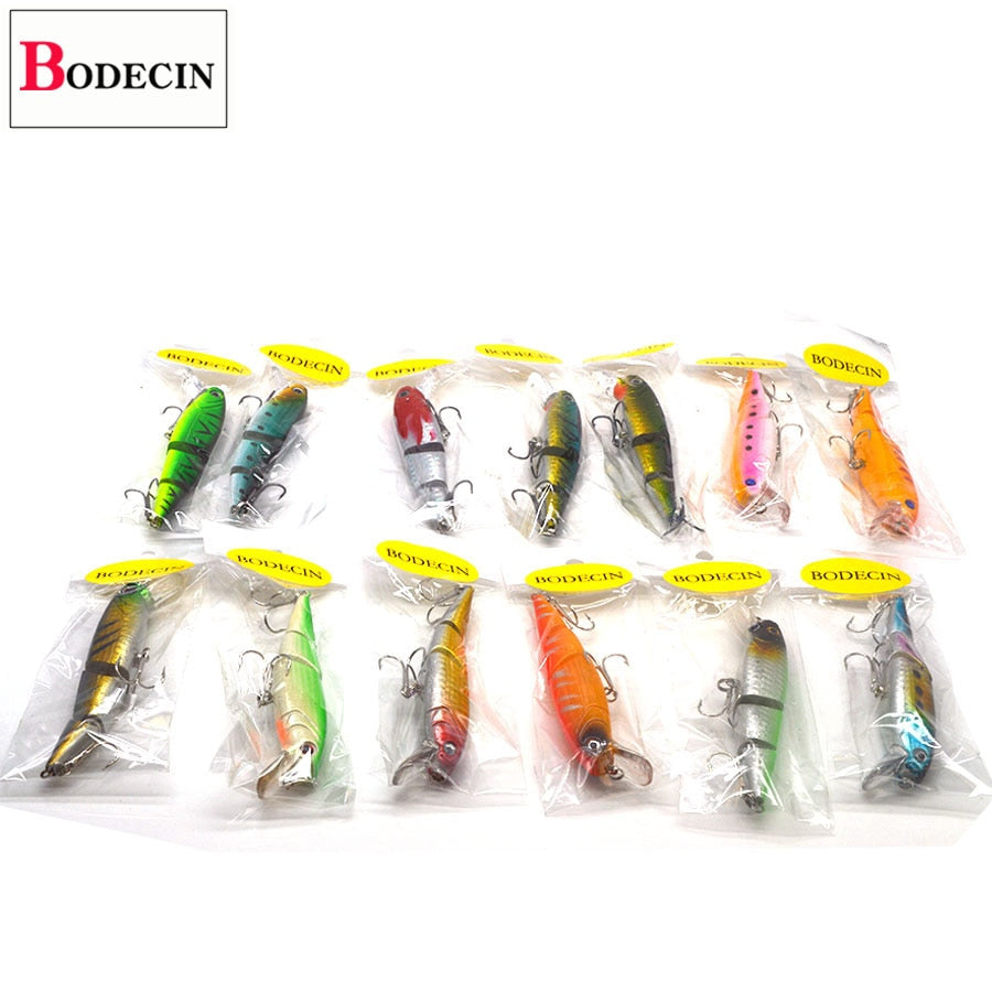 Multi Section Sea Bass Hard Fishing Lure 3D Fish Eyes 1PCS Crankbaits