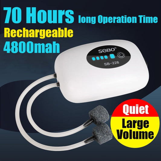 New 4800mah Aquarium Oxygen Air Pump