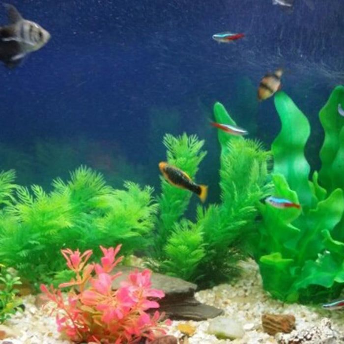 New Artificial Water Aquatics Green Grass Plant Lawn Aquariums Fish