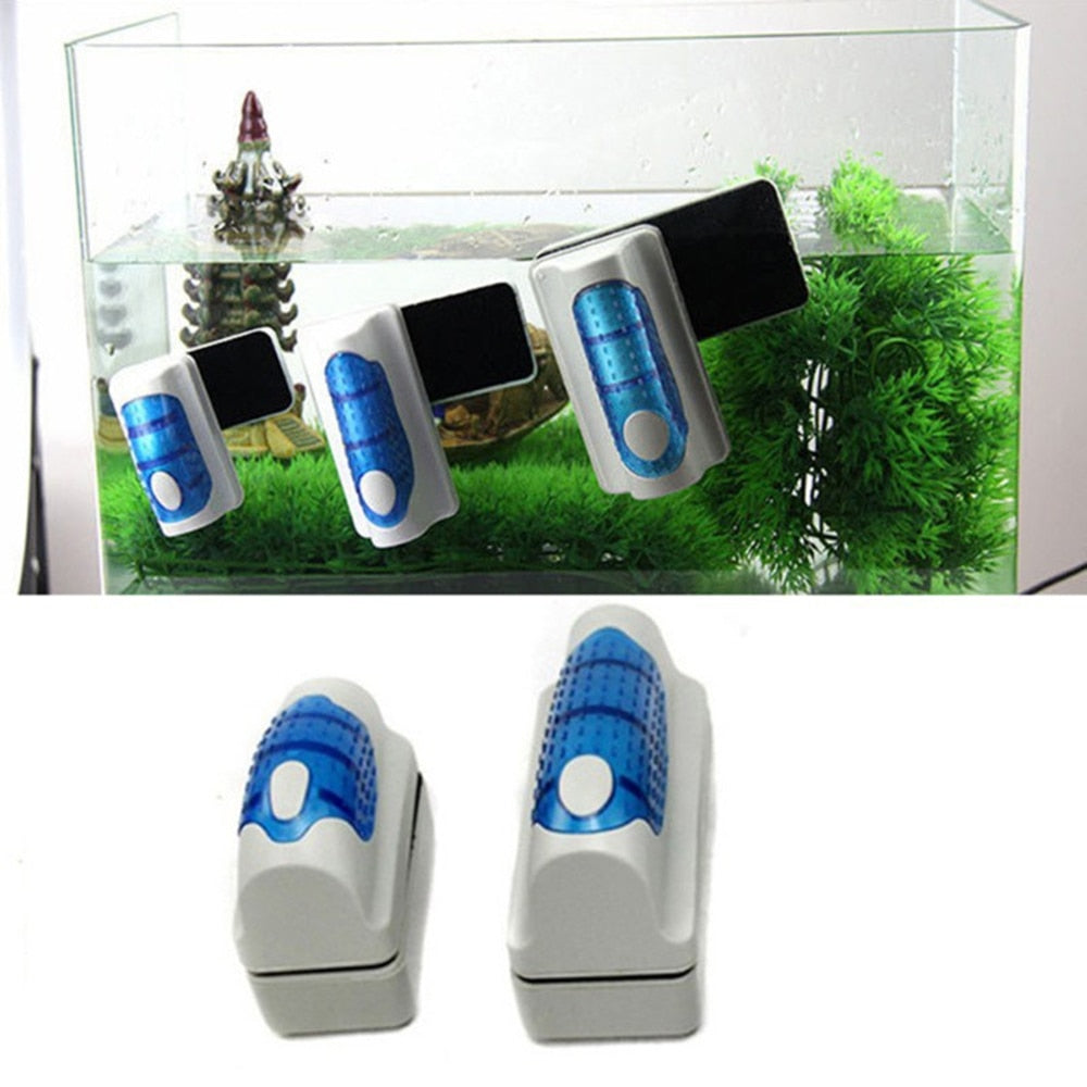 New Magnetic Aquarium Fish Tank Brushes, Glass Window Algae Cleaners,