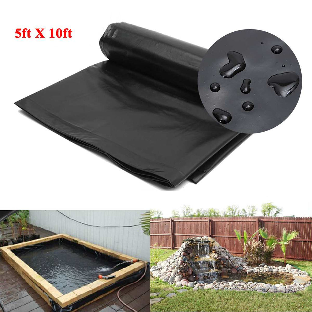Outdoor Fish Pond Liner 5x10ft Waterproof