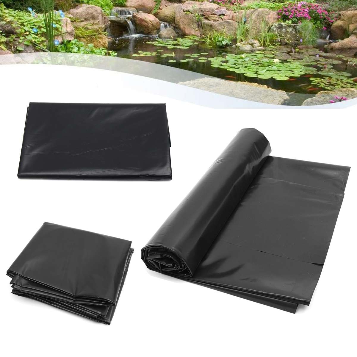 Outdoor Fish Pond Liner 5x10ft Waterproof