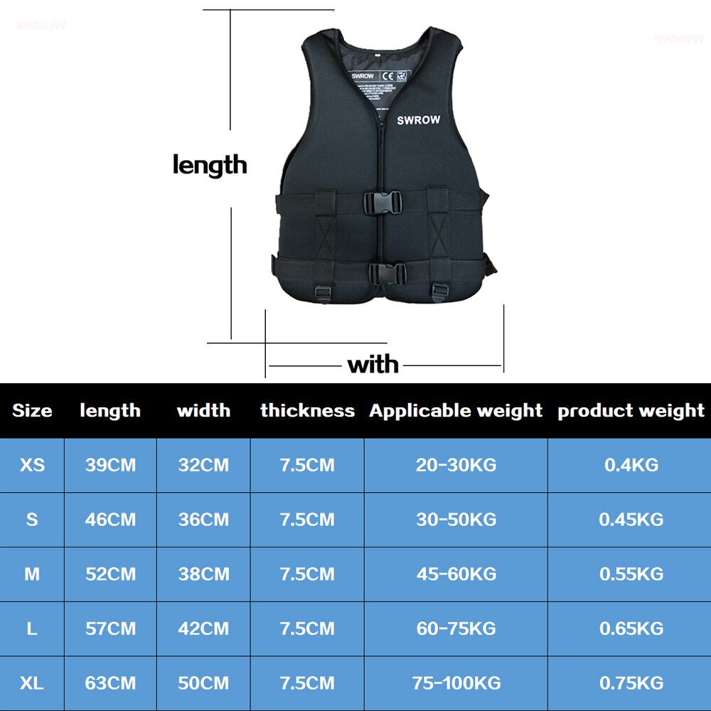 Outdoor Water Sports Rafting Neoprene Life Jacket For Children And
