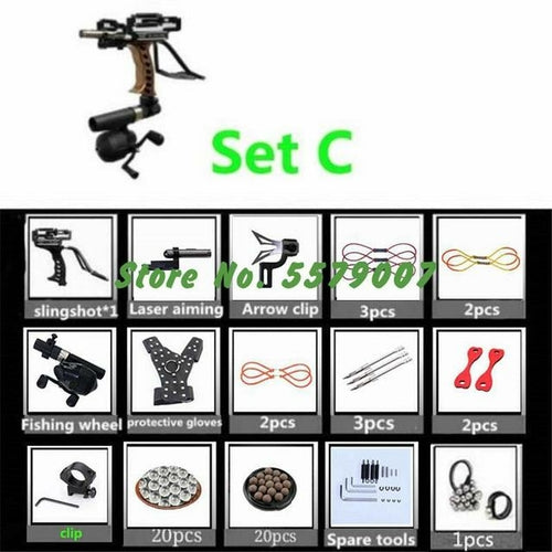 Powerful Laser Hunting Slingshot Rifle With Arrows