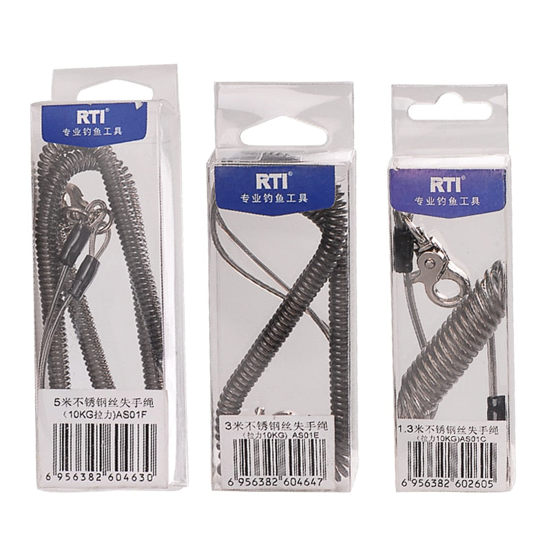 Rti 1.3m/2m/3m/5m10m Fishing Lanyard Stainless Steel Wire Fishing