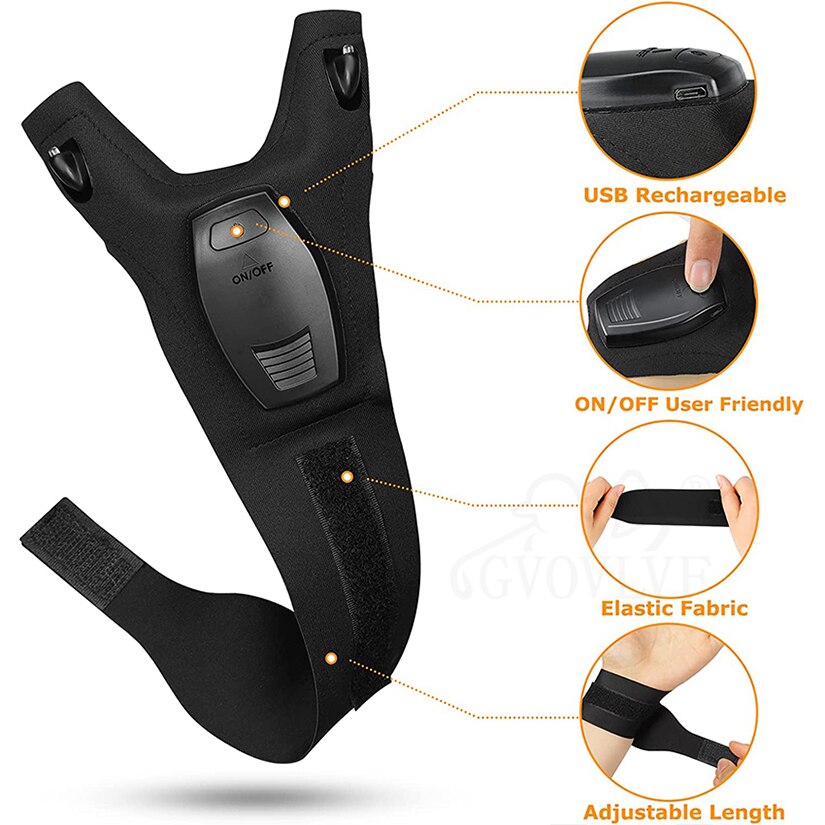 Rechargeable LED Flashlight Gloves