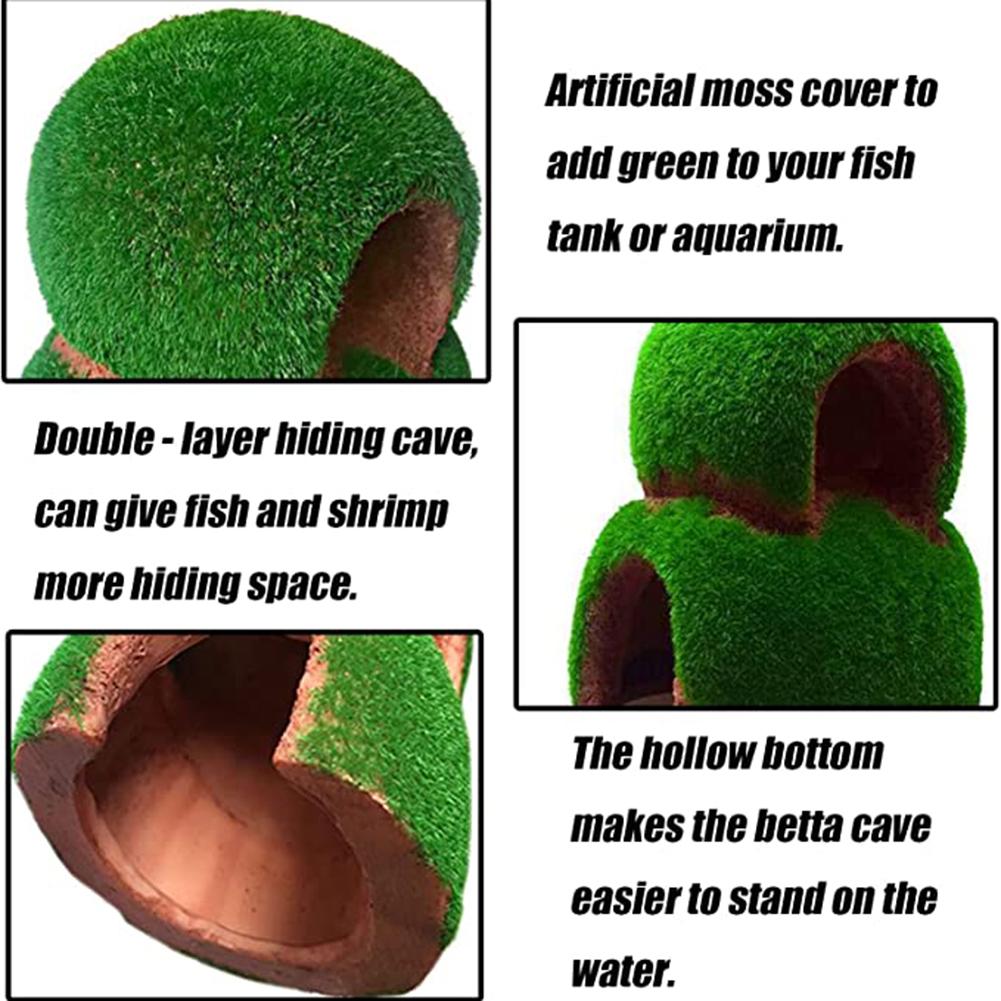 Moss House Hideout Fish Tank Aquarium