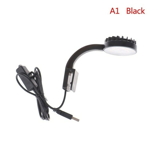 Small Aquarium Fish Bowl Light Led Coral Usb Charging Clip For Plants