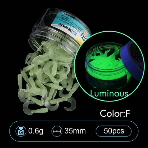 Soft Rubber Tails Worm Baits