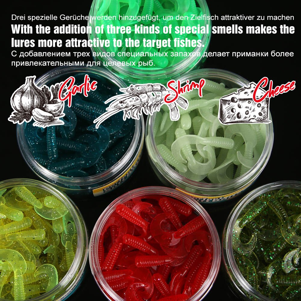 Soft Rubber Tails Worm Baits
