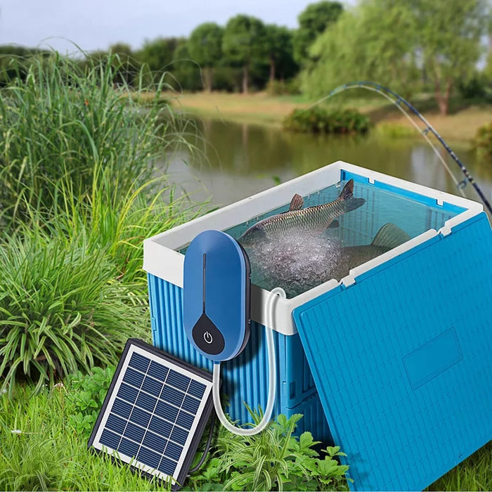 Solar Powered Oxygenator Water Oxygen Pump Pond Aerator Aquarium Air