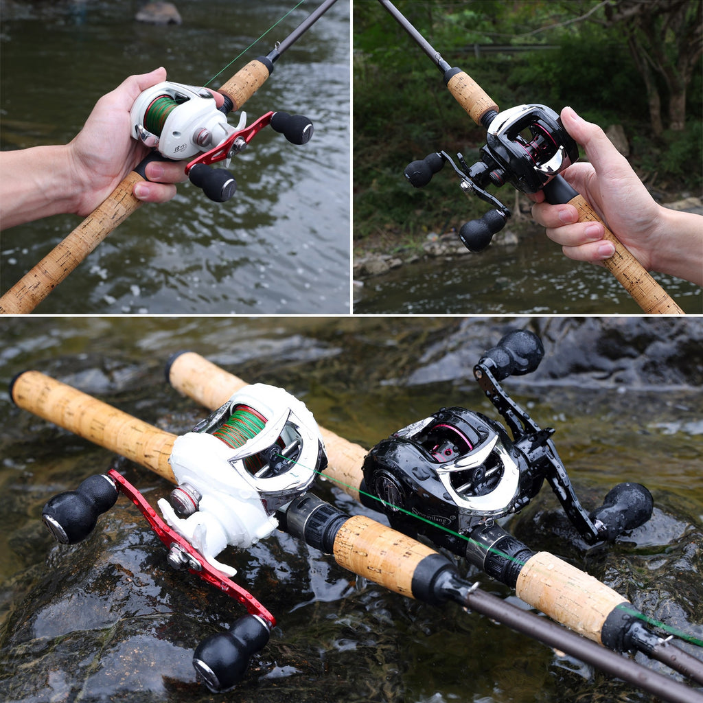 Cork Handle Fishing Rod and Casting Reel Combo