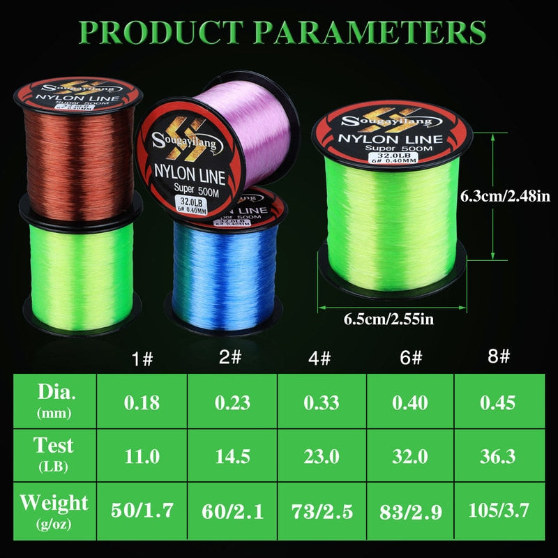 Sougayilang 500m Monofilament Line