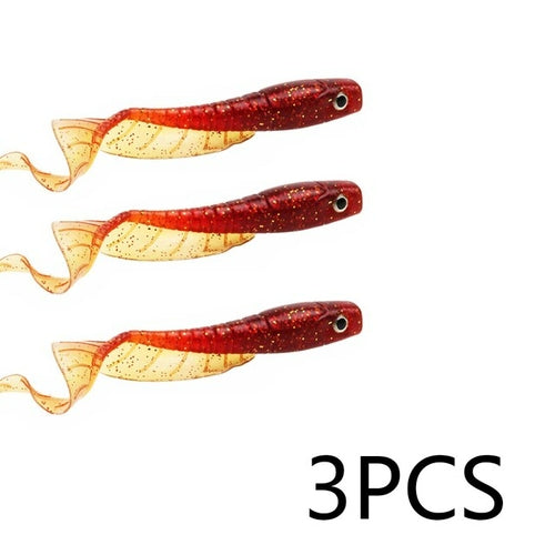 Sougayilang 6pcs Curly Worms Soft Bait