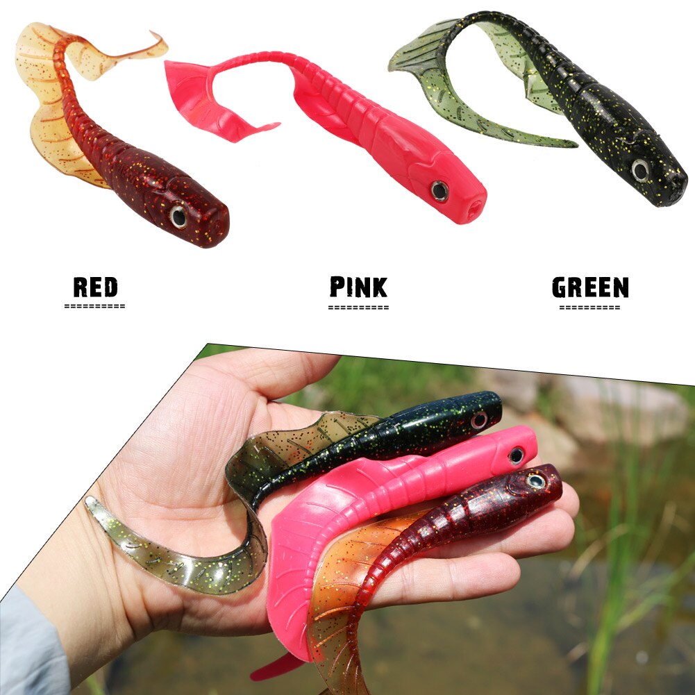 Sougayilang 6pcs Curly Worms Soft Bait