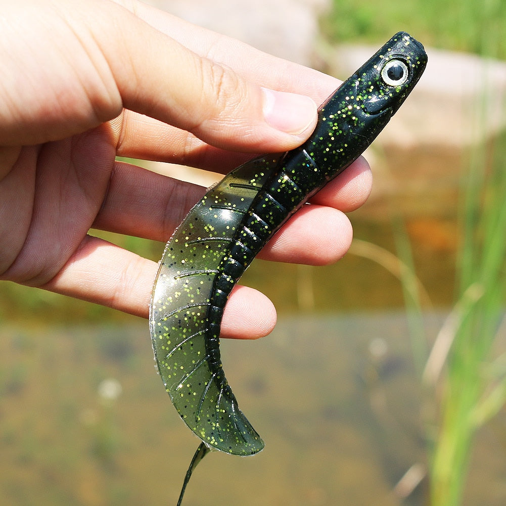 Sougayilang 6pcs Curly Worms Soft Bait