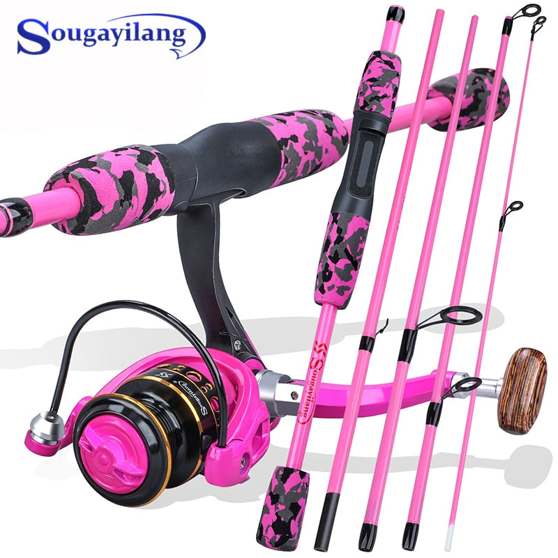 Sougayilang Portable 5 Sections Fishing Rod