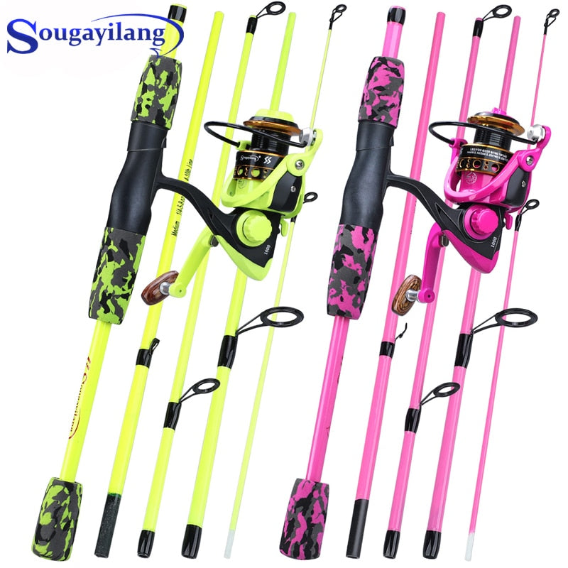 Sougayilang Portable 5 Sections Fishing Rod