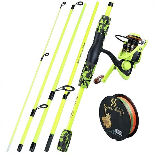 Sougayilang Portable 5 Sections Fishing Rod