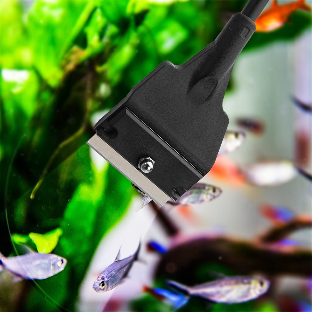 Stainless Steel Aquarium Fish Tank Algae Scraper Clean Brush Blade