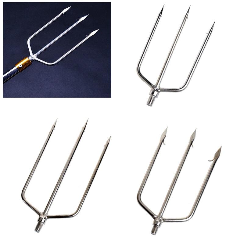 Stainless Steel Prong Harpoon Fish Fork Fishing Ice Breaker